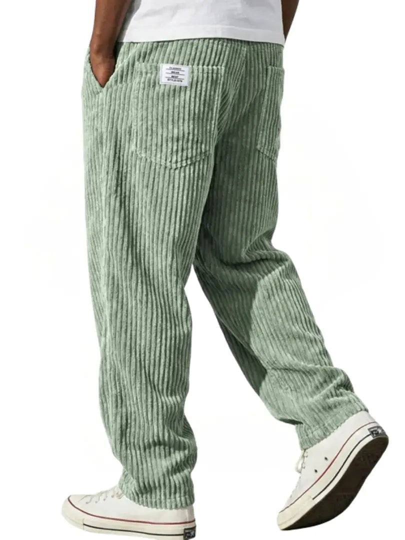 Classic men's ribbed casual trousers with a comfortable fit. Perfect for everyday wear & smart casual style.
