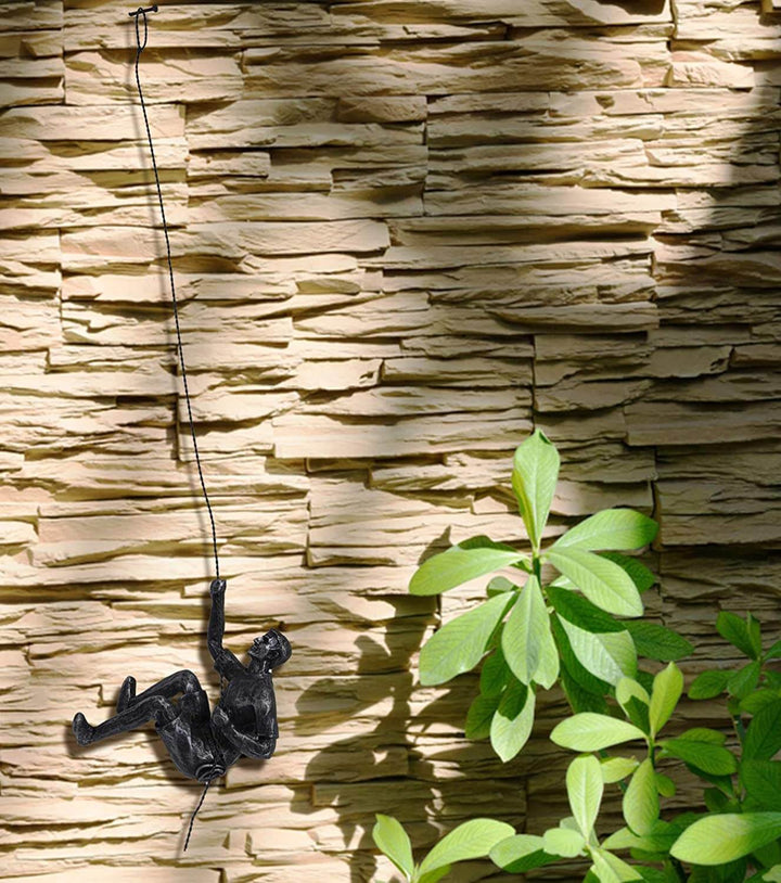 Inspirational dynamic climber wall art sculpture for modern homes. Unique contemporary office decor.