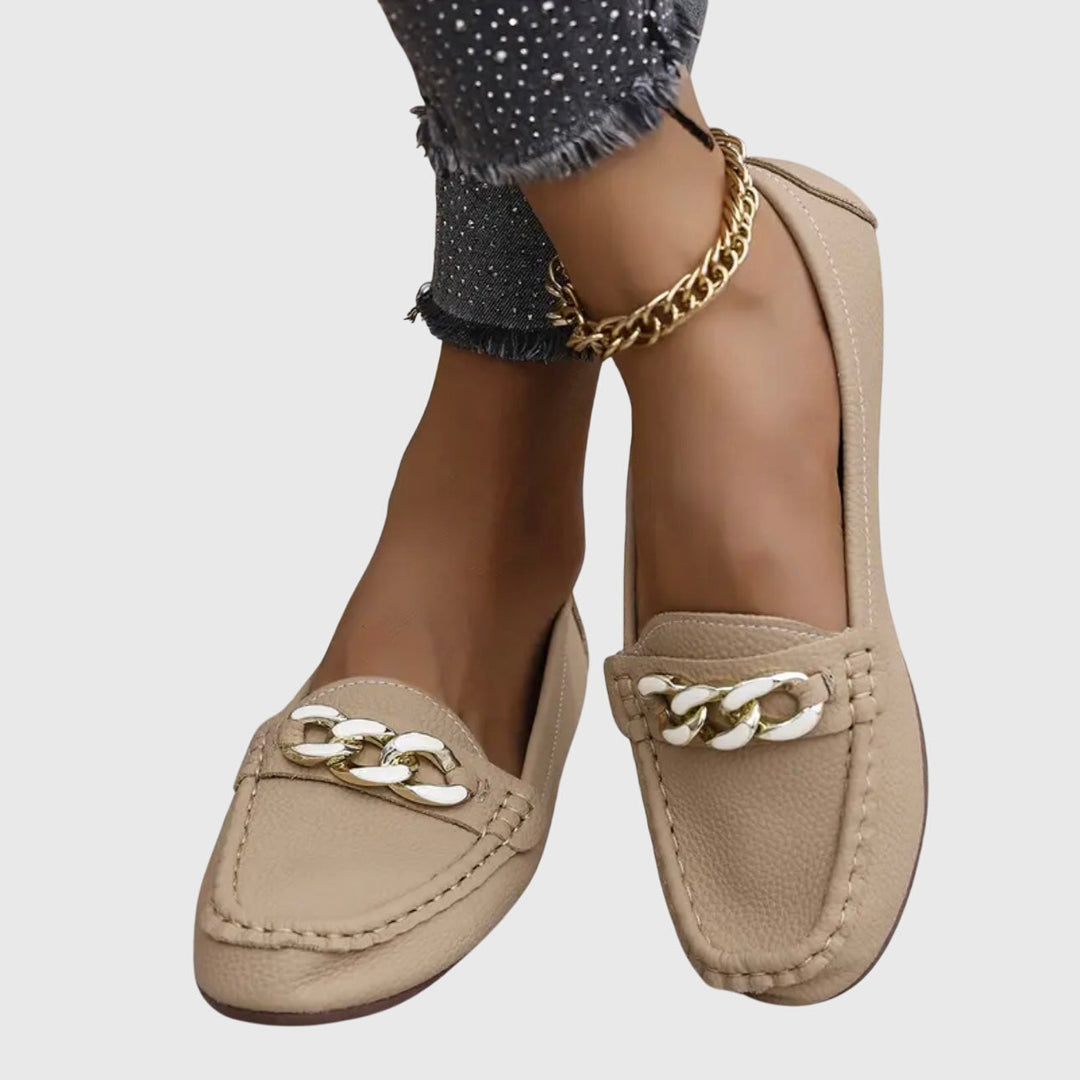 Women's Gold Chain Loafers