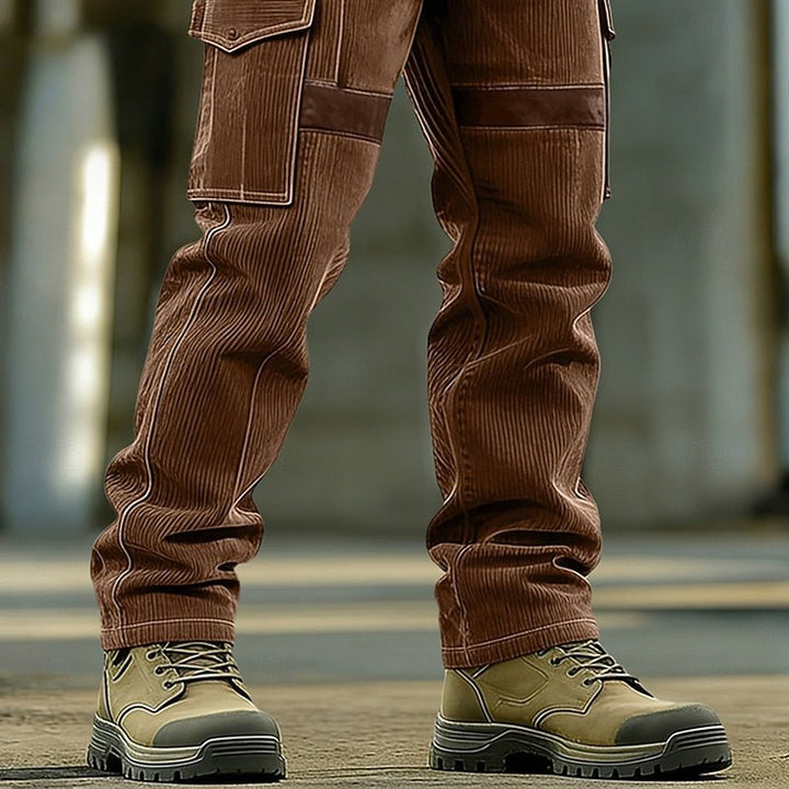 Comfortable men's relaxed fit utility trousers, perfect for active casual wear.