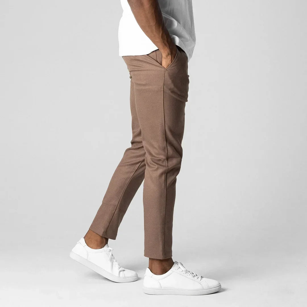 Navy men's active pants, ideal for daily wear & effortless casual fashion.