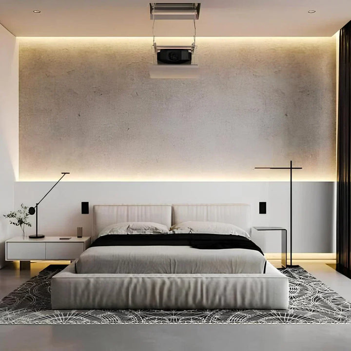 Flexible LED strip light, motion activated for easy installation under cabinets or stairs.