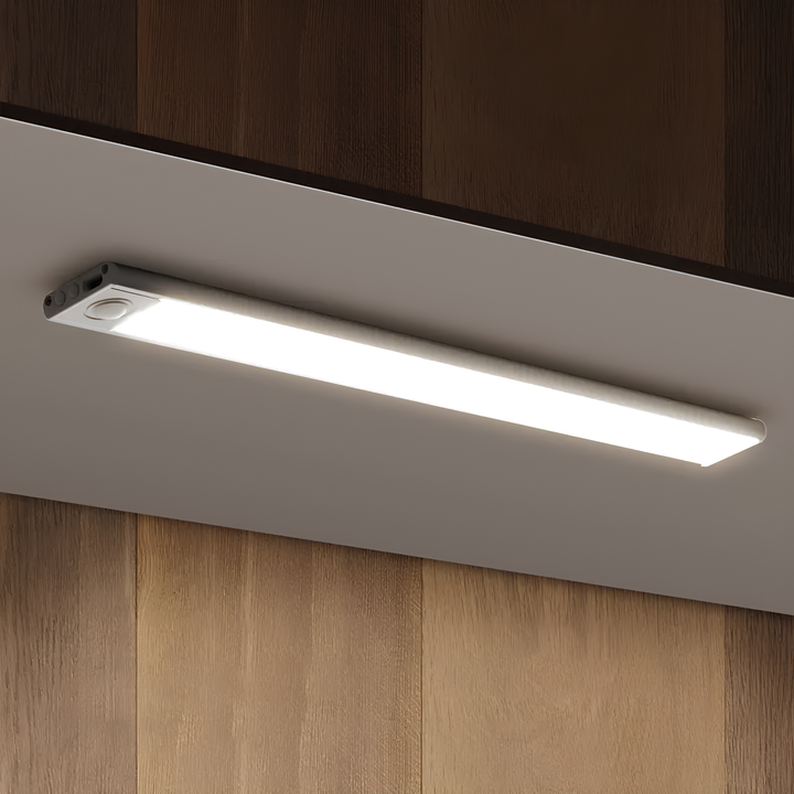 Portable rechargeable LED light bar, magnetic, motion sensor, for flexible lighting in any room.