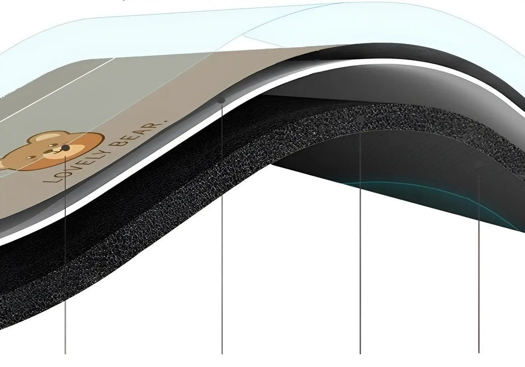 Comfortable anti-fatigue kitchen mat, fast-drying & non-slip PVC floor mat. Enhances home decor.