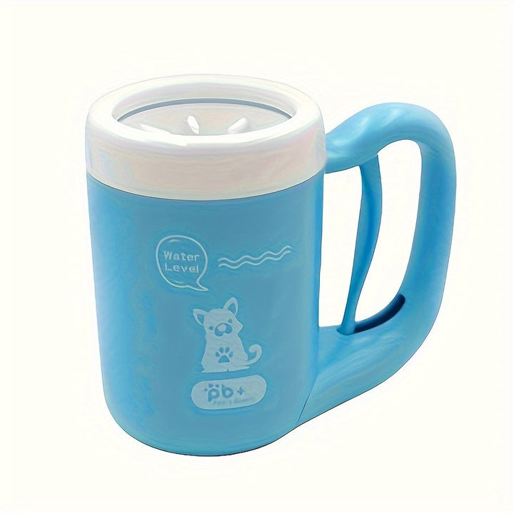 Convenient portable silicone paw cleaner for quick dog paw cleaning on the go.