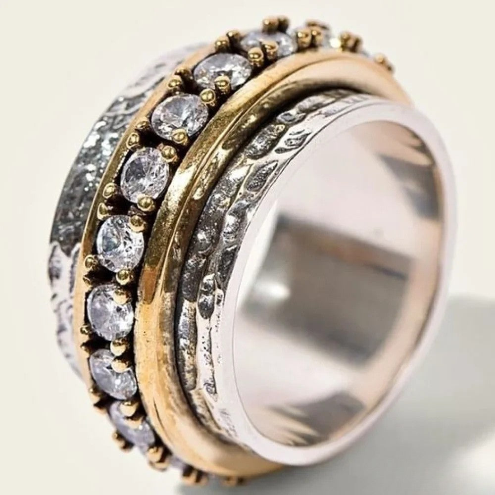 Women's Retro Inlaid Stone Ring