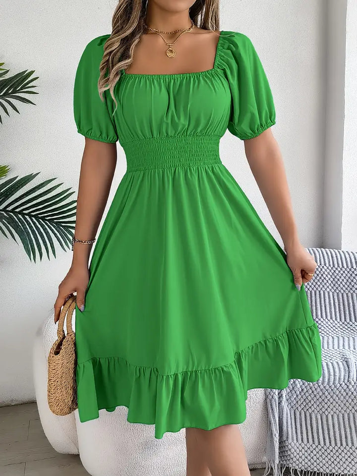 Sophia Puff Sleeve Midi Dress