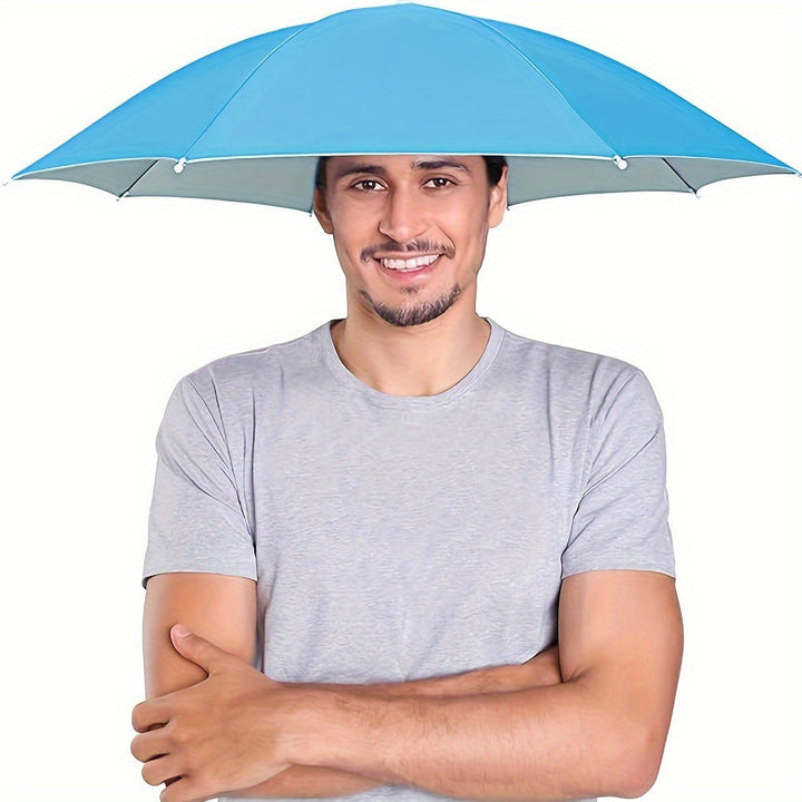 Essential rain gear: hands-free umbrella hat for outdoor adventures, light & strong.