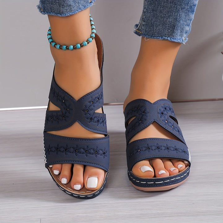 Elegant women's summer sandals, designed for orthopedic comfort, support, and pain-free walking.