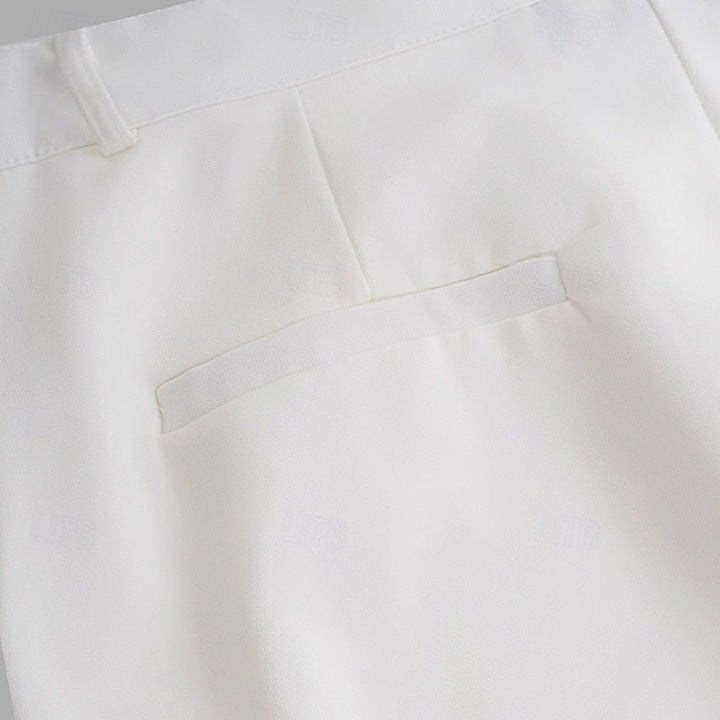 High-quality men's straight-leg dress pants, offering comfort and style for versatile formal wear.