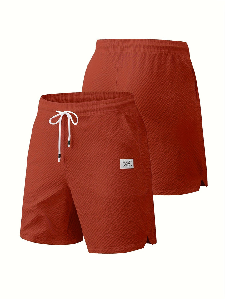 Back view of men's casual shorts, emphasizing the comfortable fit and simple design.