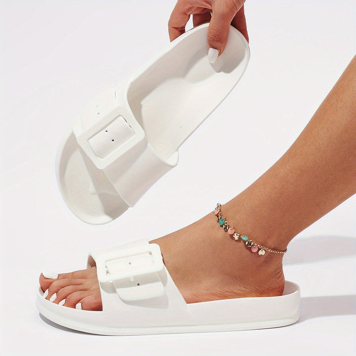 Soft cloud-like women's orthopedic slippers. Provides superior foot comfort & arch support for summer.