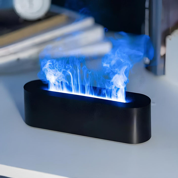 Nvroome LED flame effect humidifier creates a relaxing ambiance. Perfect for home decor & essential oils.