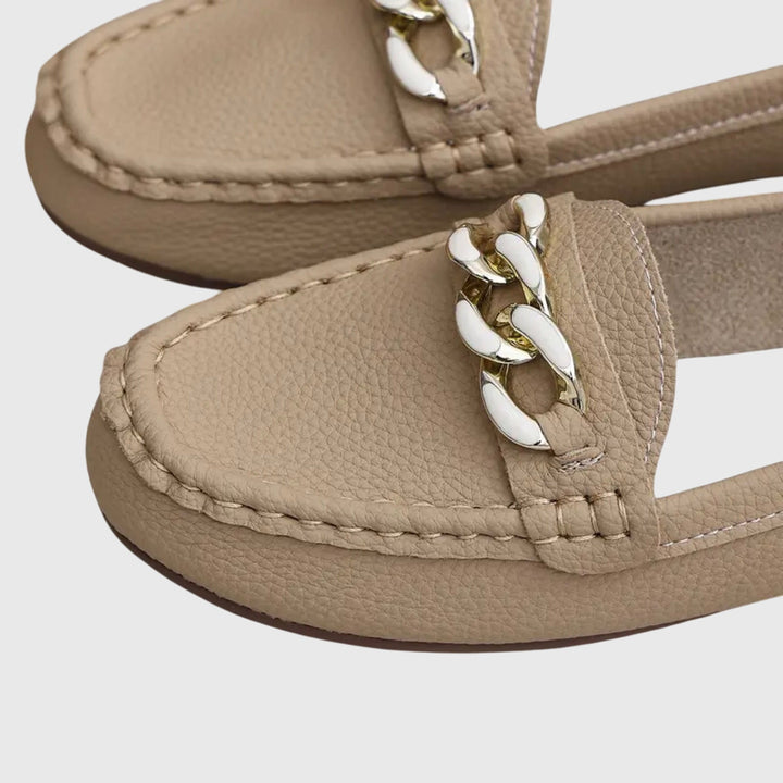 Women's Gold Chain Loafers