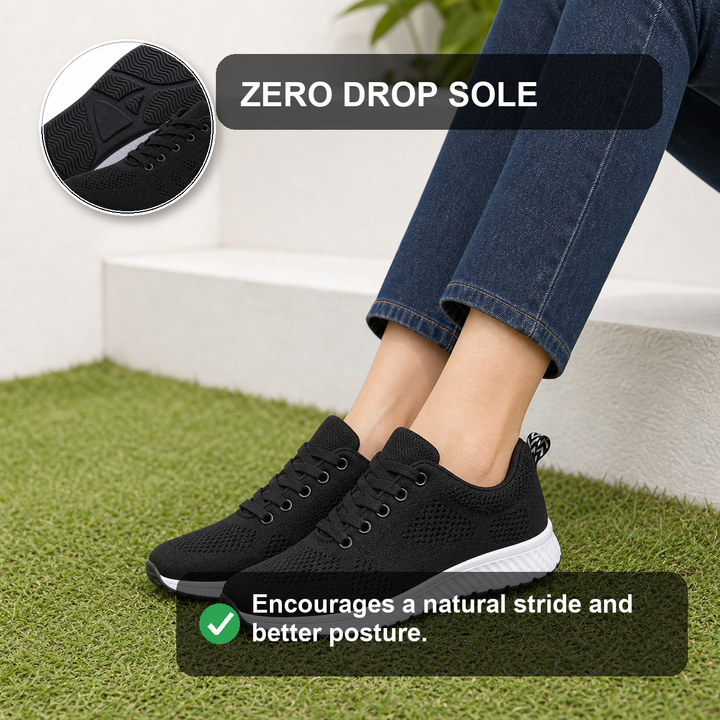 Lightweight women's casual flats with breathable fabric, perfect for daily walking comfort.