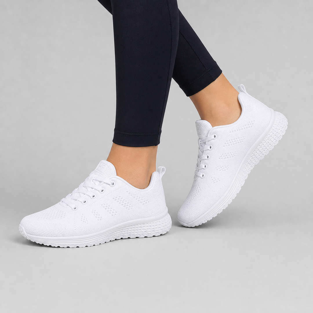 Women's daily wear flats with anti-slip sole, offering reliable grip & breathable comfort.