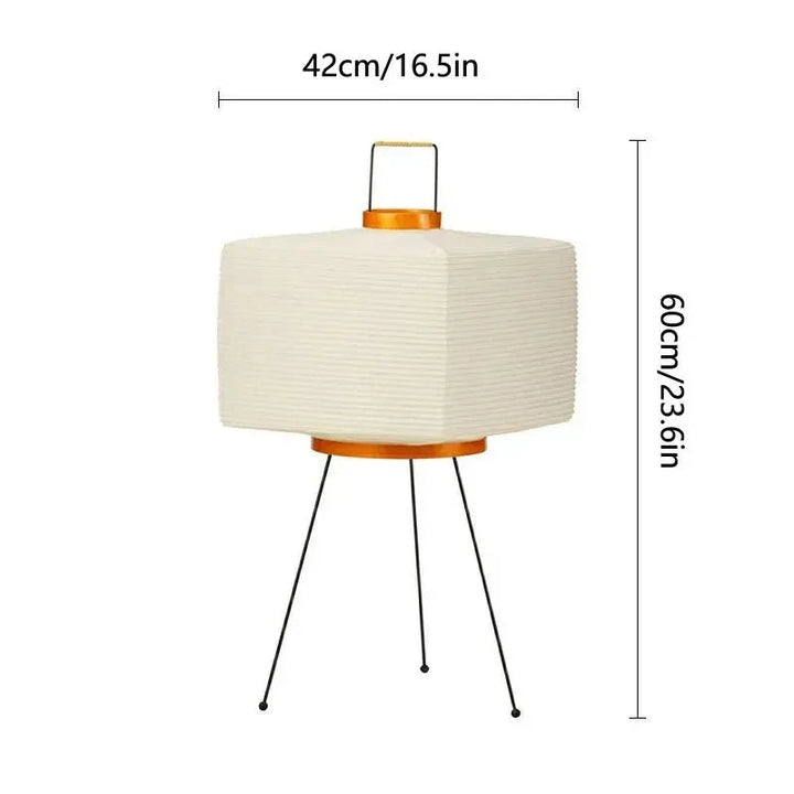 Sleek modern floor lamp with Japanese aesthetic, minimalist design for ambient lighting in any room.