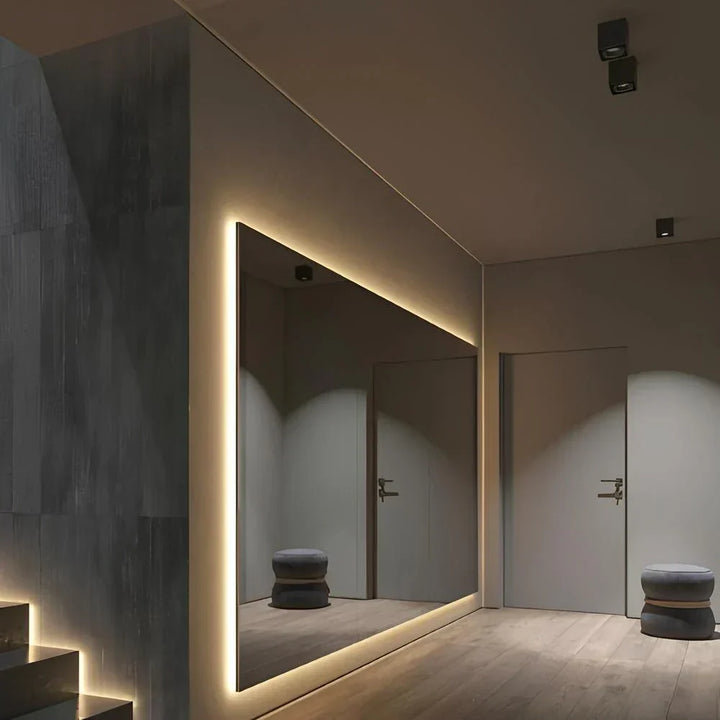 Smart LED strip light with motion sensor, ideal for accentuating home decor and features.