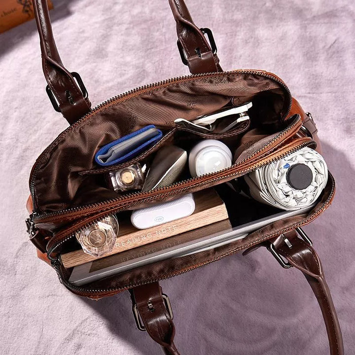 Versatile women's premium leather crossbody shoulder bag. A stylish & durable everyday handbag accessory.