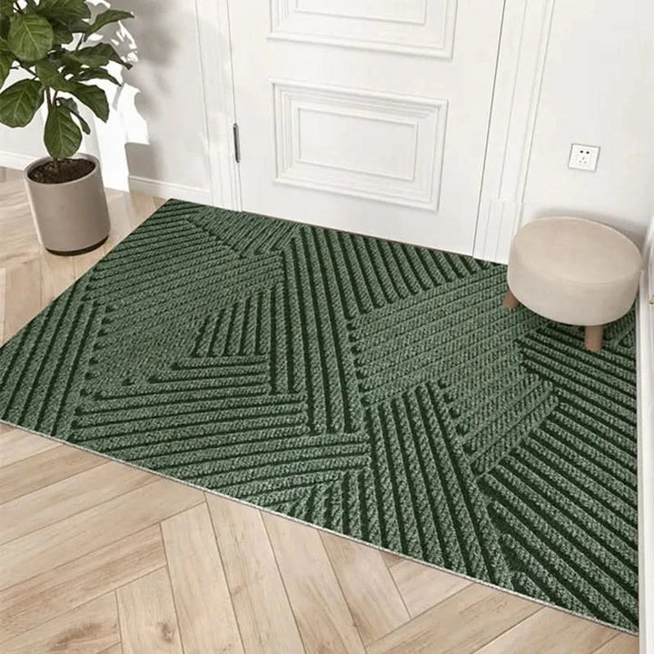 Durable eco-friendly indoor doormat, designed to effectively trap dirt & protect home entrance floors from debris.