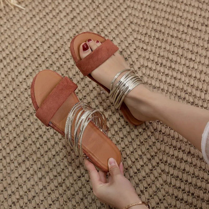 Women's pain-relief orthopedic sandals. Memory foam for foot comfort & arch support. Easy slip-on style.