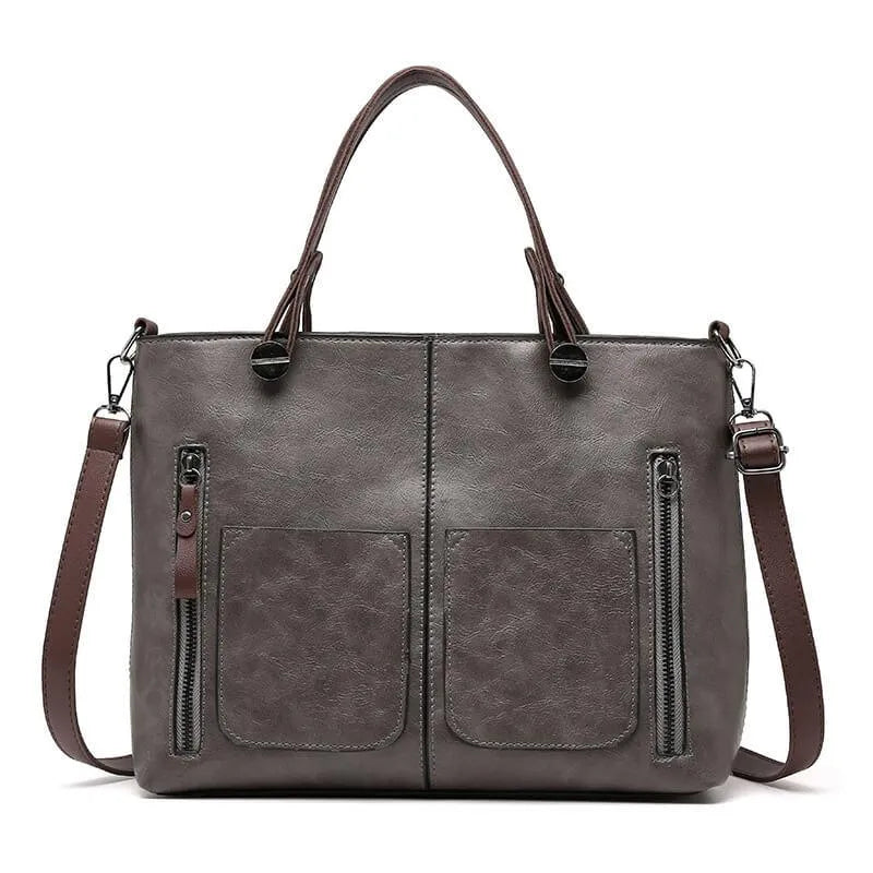 Versatile women's elegant leather shoulder bag, made from durable genuine leather for daily fashion.