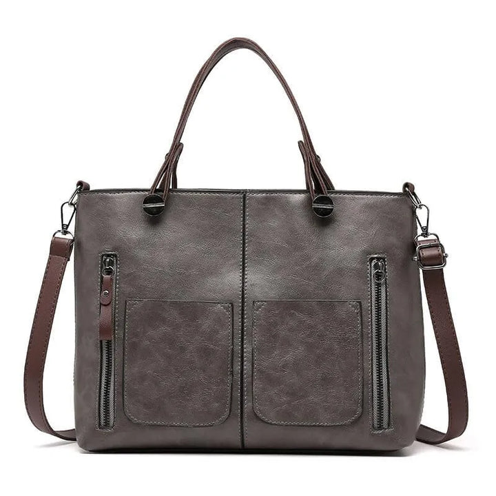 Versatile women's elegant leather shoulder bag, made from durable genuine leather for daily fashion.