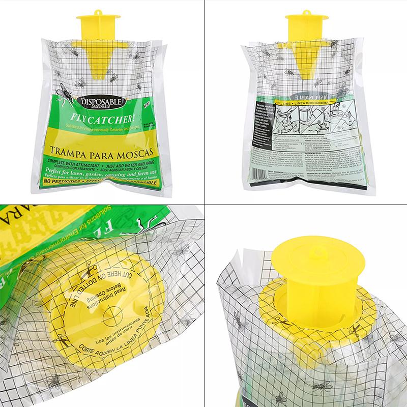 Outdoor insect trap & fly catcher. Disposable solution for effective yard & garden protection.