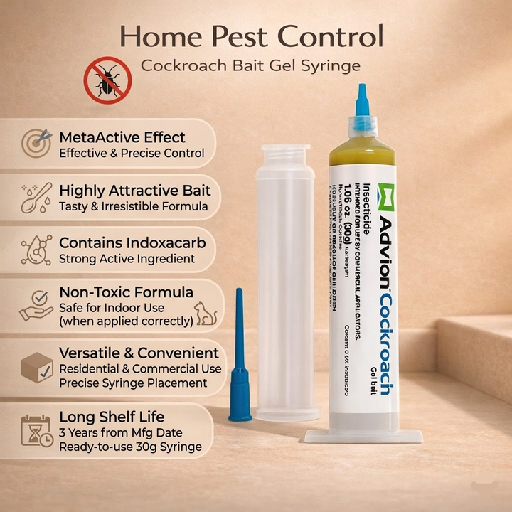 Applying non-toxic pest control gel bait with insecticide syringe