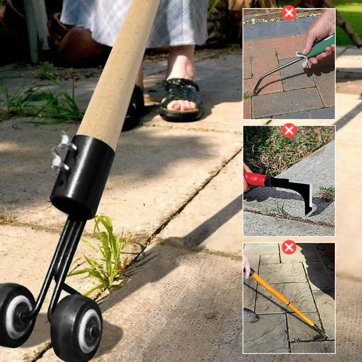 Manual weed remover hand tool, perfect for easy weeding in gardens and yard work.