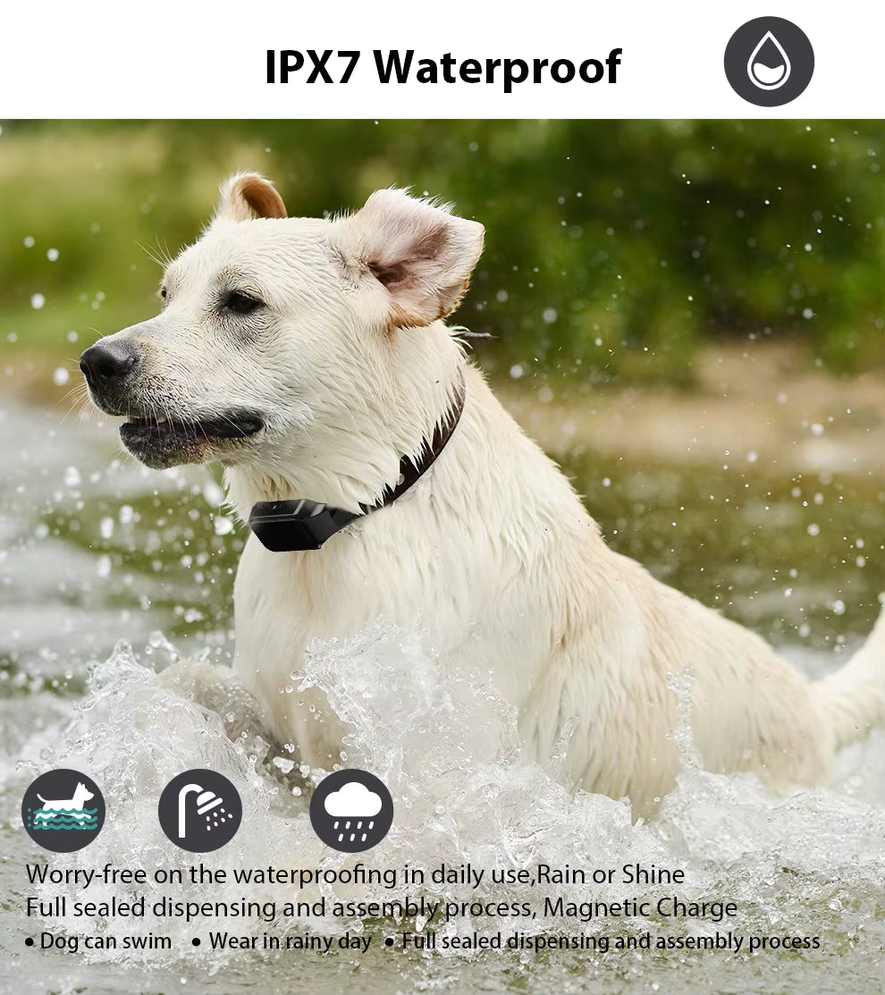 Effective remote dog collar for pet behavior, anti-barking & obedience training.