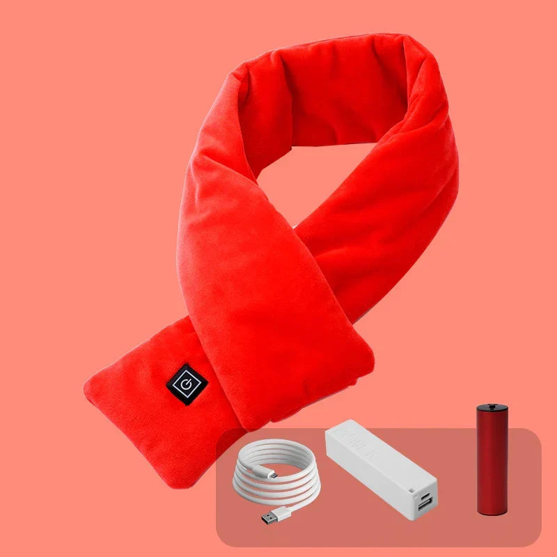 Stylish unisex heated neck warmer, providing electric warmth & comfort for winter fashion.