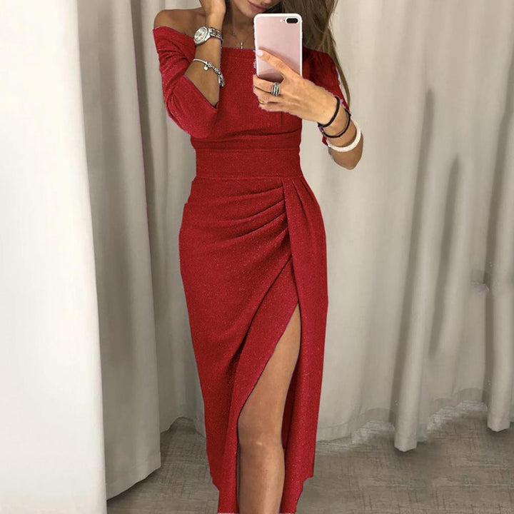 Elegant women's midi dress for versatile style, perfect for day to night wear. Comfortable & chic fashion.