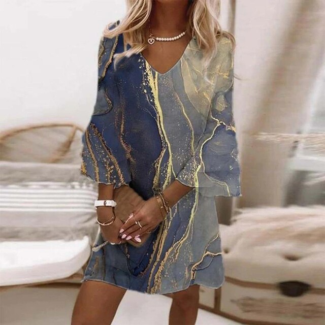 Flattering women's elegant summer dress. Comfortable midi style, ideal for parties, casual outings & occasionwear.