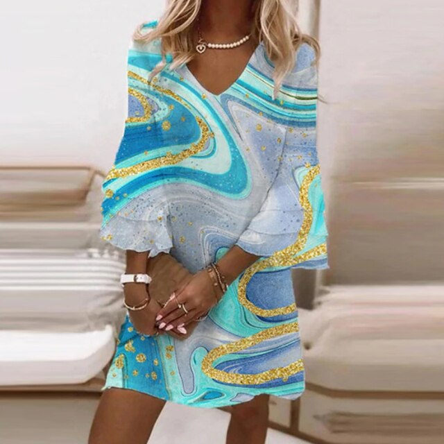 Chic women's summer midi dress, elegant and comfortable. Flattering for casual wear, parties & fashion events.