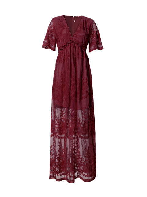 Lightweight women's flowy maxi dress, perfect for summer comfort and elegant, versatile styling.