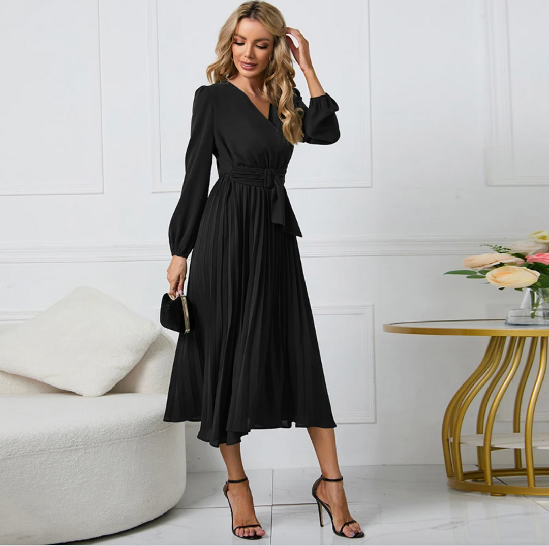 Chic women's formal blazer dress styled for a professional look, perfect for modern office attire and meetings.