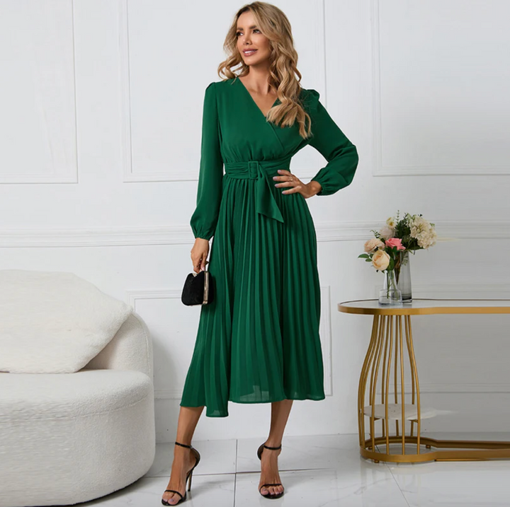 Sophisticated women's formal blazer dress featuring a tailored fit, button details, ideal for professional style.