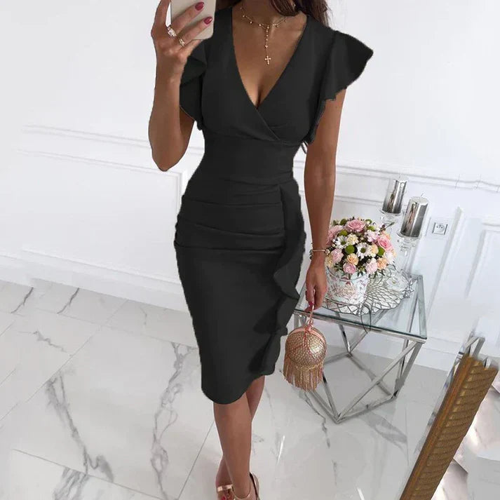 Elegant Bonnie women's flowy maxi dress, perfect for summer vacations, comfortable beachwear or evening outings.