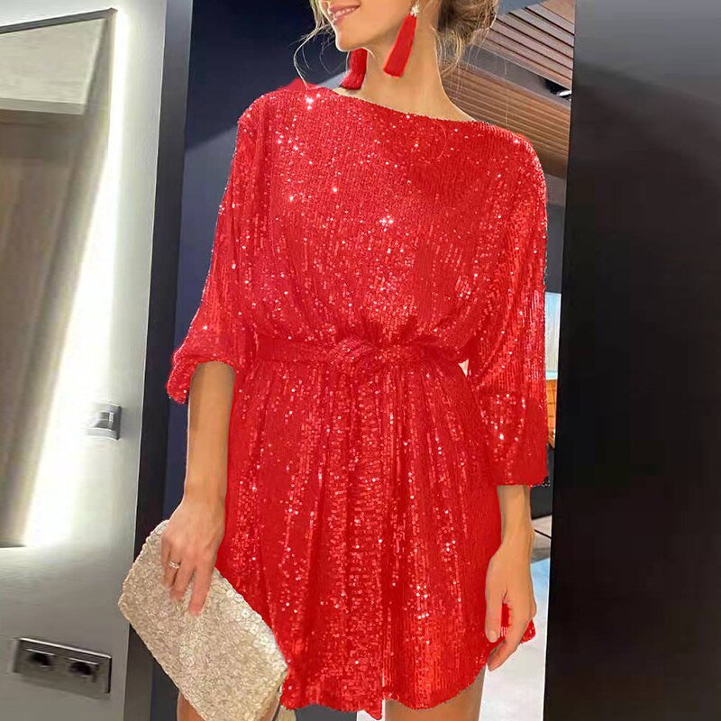 Clara women's elegant party dress. Its loose, flowy fit ensures effortless style, perfect for any special occasion.
