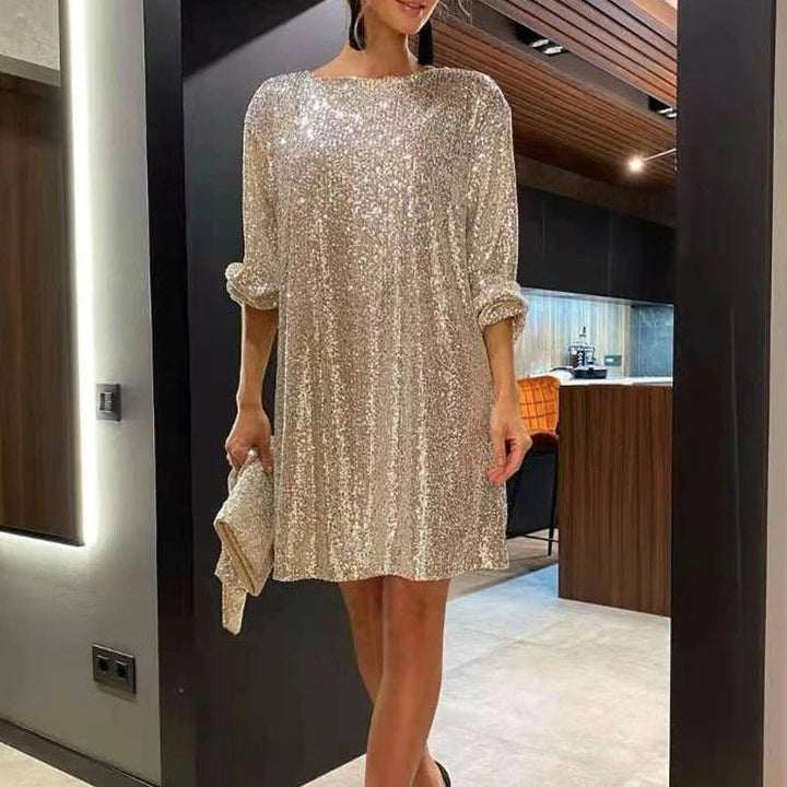 Graceful Clara women's party dress with a comfortable loose fit and elegant flowy design. Perfect for summer events.