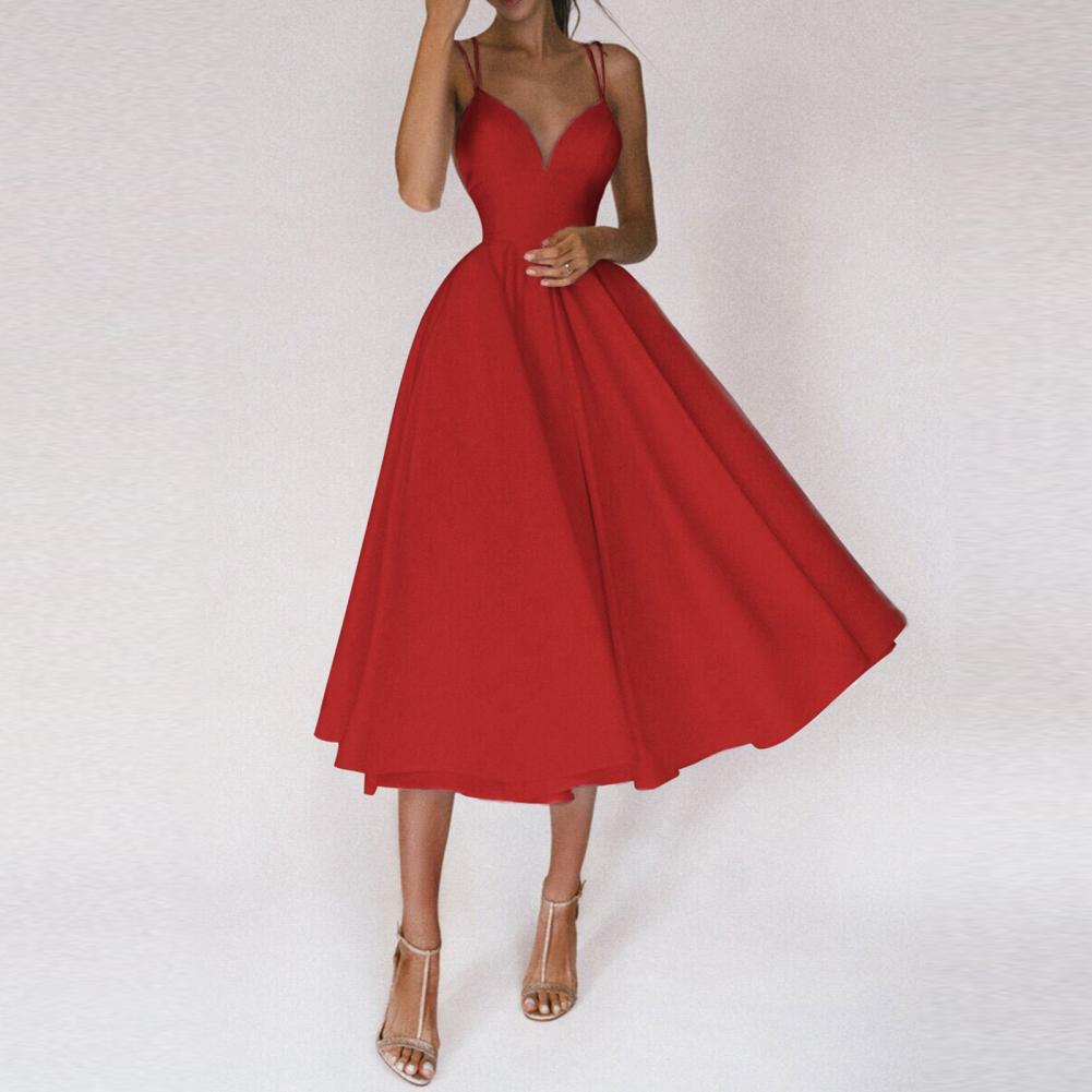 Women's formal elegant dress, versatile for parties, evening wear, and classy fashion style.