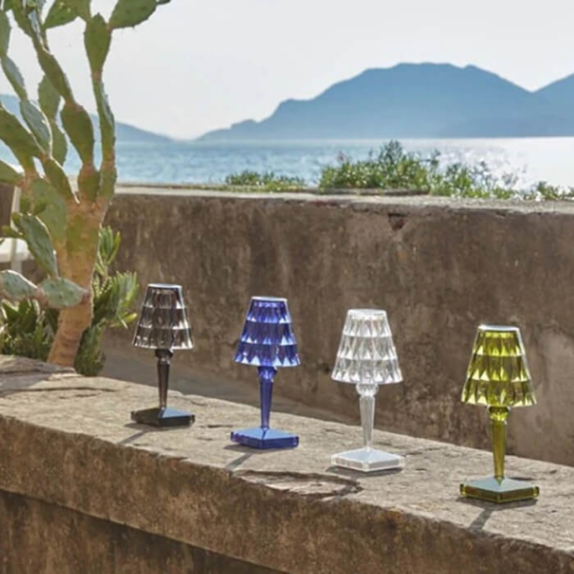Luxurious crystal table lamp, creating elegant accent lighting for your living space.