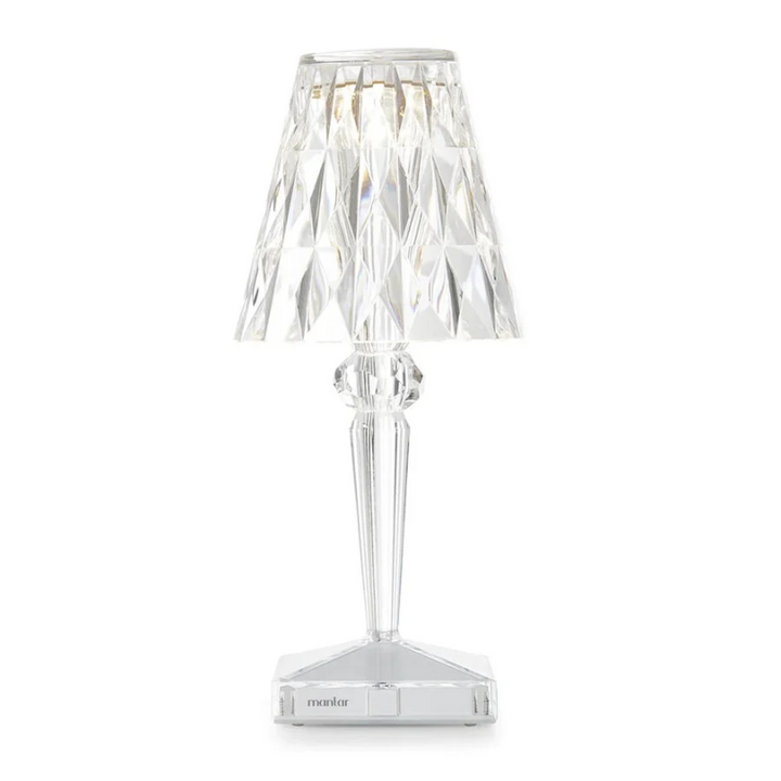 CrystalLuxe elegant table lamp, showcasing its unique crystal design and home decor appeal.