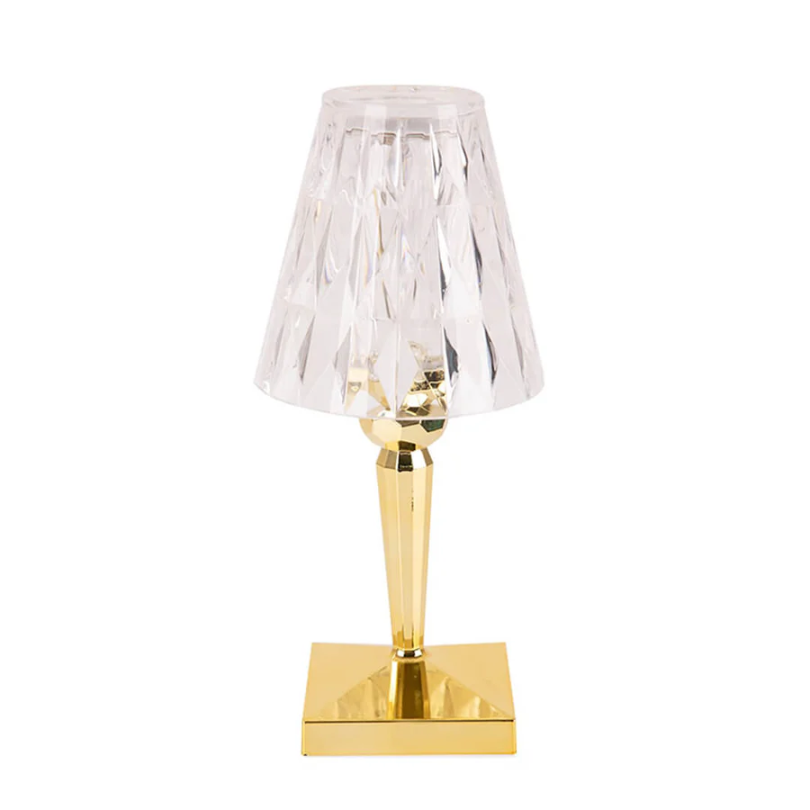 Sparkling crystal table lamp, a chic bedroom lighting fixture for elegant interior design.
