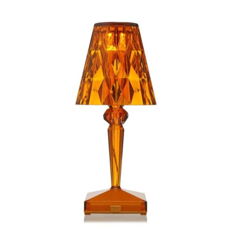 Elegant CrystalLuxe lamp showcasing its stunning crystal base and reflective glow.