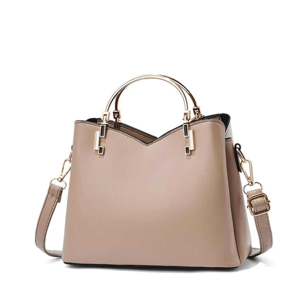 Elegant faux leather shoulder handbag for women, chic and versatile daily accessory.