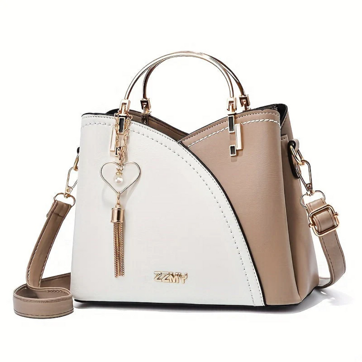 Casual yet chic faux leather shoulder handbag, versatile for any women's look.