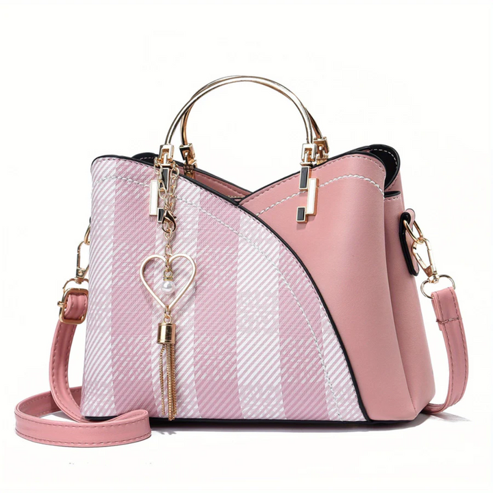 Classic brown faux leather shoulder bag, timeless women's fashion accessory.