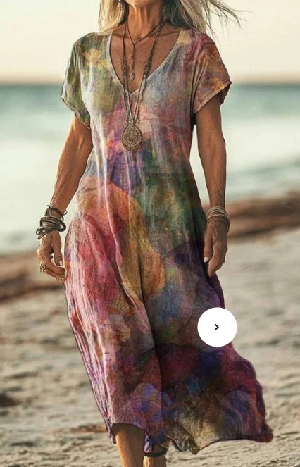 Light & airy women's floral midi dress, elegant summer sundress style.